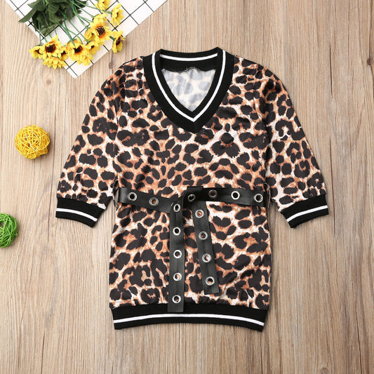 1 6Y Cute Toddler Baby Girl Dress Autumn Leopard