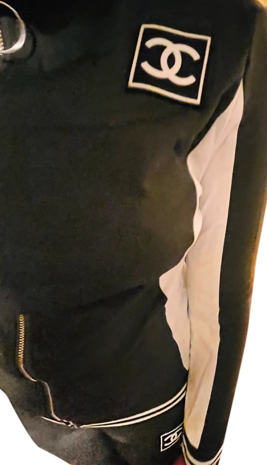 Two Pieces Tracksuit Zipper Top Sport Suit