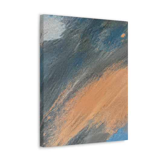 Wall Art Decor - Canvas Print Artwork - Blue Orange Abstract Pattern