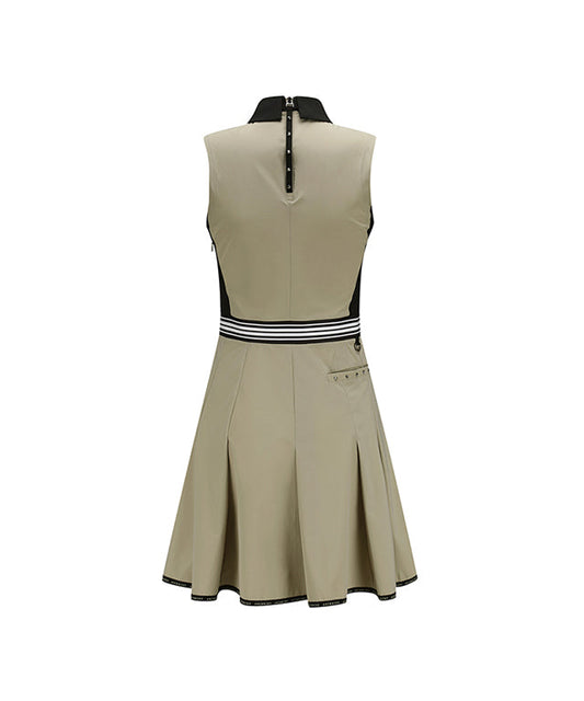 ANEW Golf: Women Sleeveless Flare One Piece - Beige