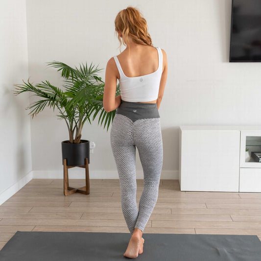 Womens Textured Honeycomb Tik Tok leggings Yoga