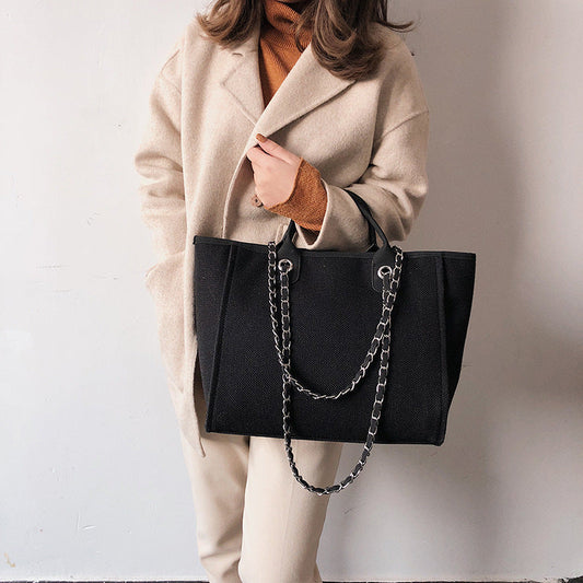 Women's Simple Canvas Handbag For Daily Life