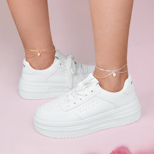 2pcs Valentine's Gift Layered Anklets Matching Couple Best Friend Foot