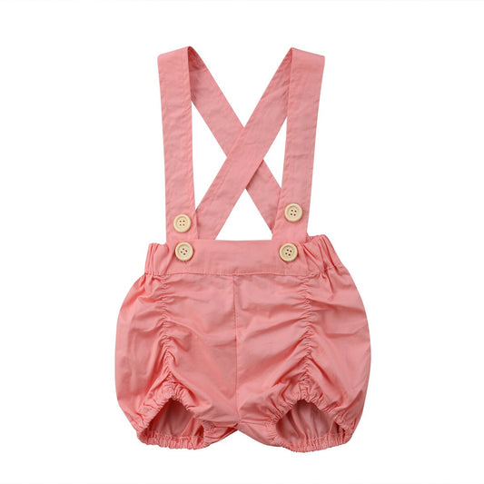 Baby Kids Girls Overalls Romper Jumpsuit