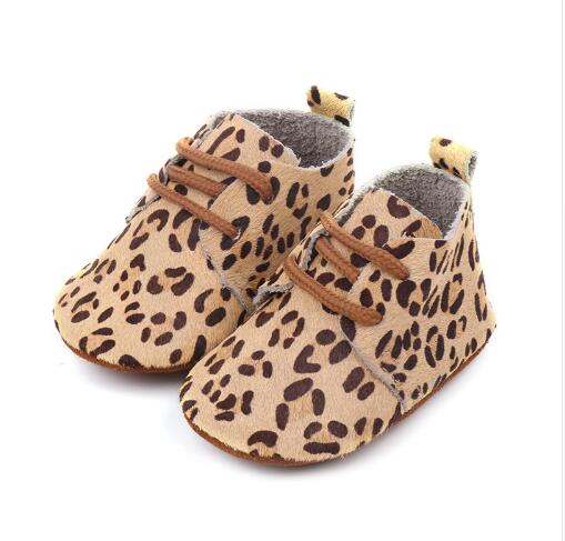2019 Genuine Leather Baby moccasins shoes Leopard