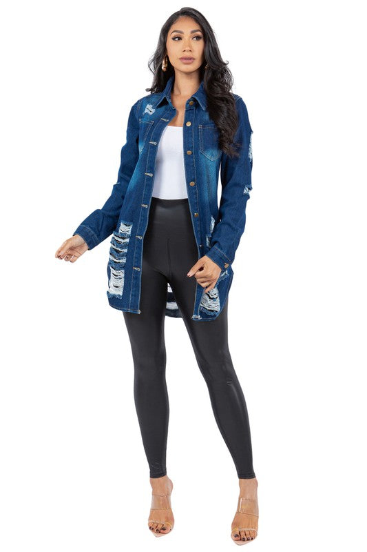 SEXY DENIM JACKET DRESS | Jade Icarus