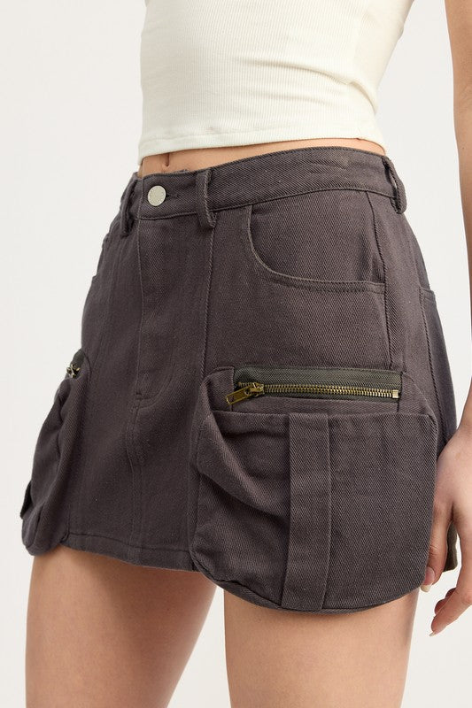 CARGO MINI SKIRT | Jade Icarus