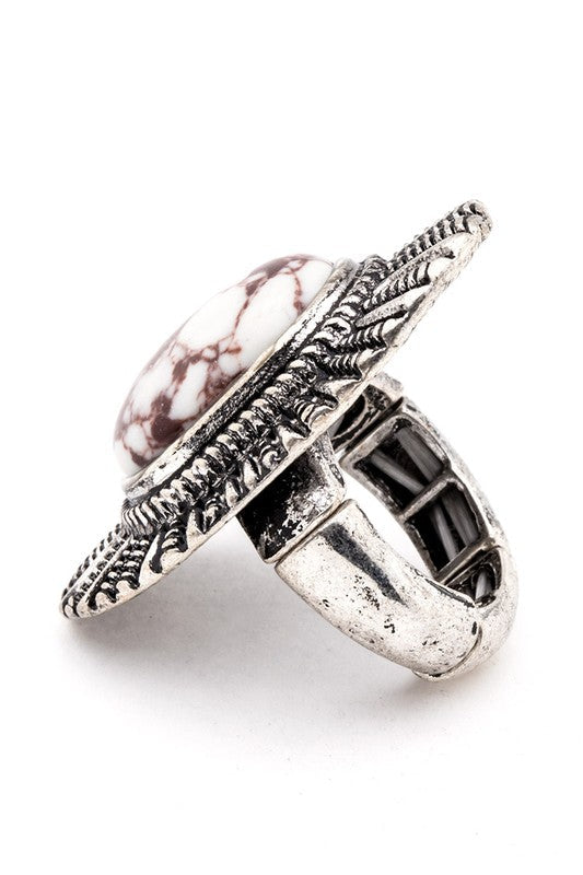 Western Statement Stone Ring