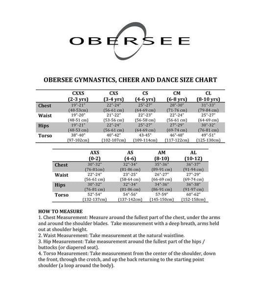 O3GL040 Obersee Girl's Girls Gymnastics Leotard - Purple Strands