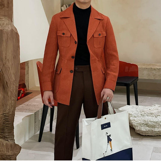 CinchForme™ – Retro Waist-Cinched Casual Suit Jacket