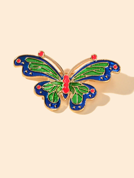 Beautiful Green Butterfly Pins Brooches Insect Safety Pin Lapel For