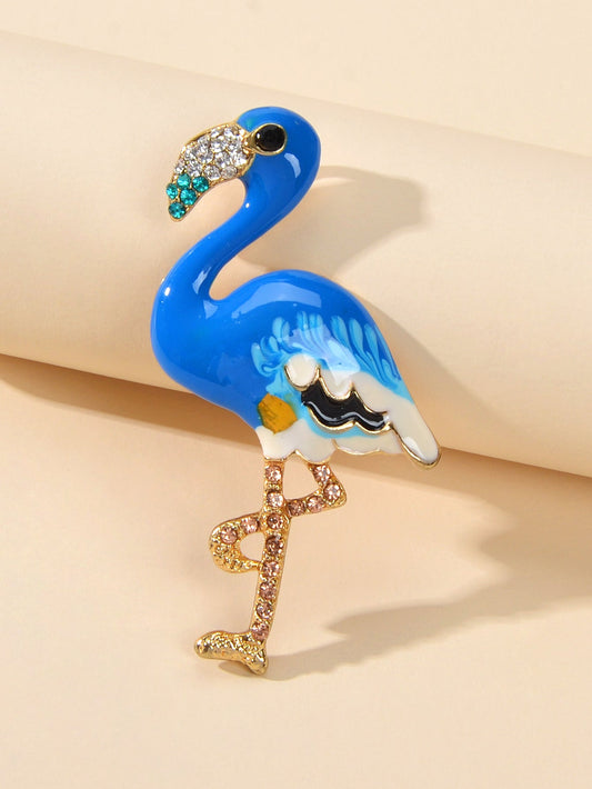 Colorful Flamingo Brooch Animal Pins Jewellery Dresses Decoration