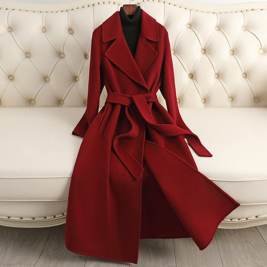 Autumn & Winter Temperament Korean Wool Coat for Women – Elegant &