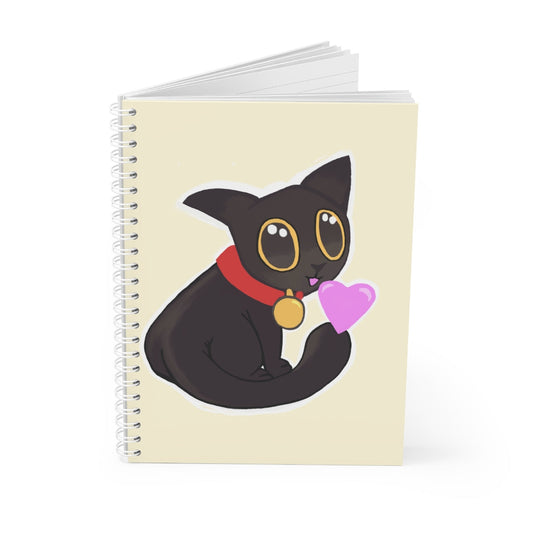 Black Kitty Spiral Notebook