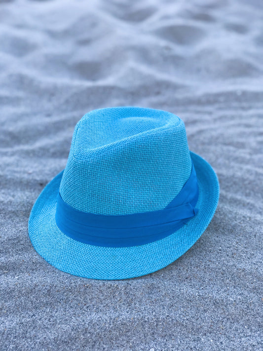 ‘Turquoise Sun’ Blue Sun Fedora Hat
