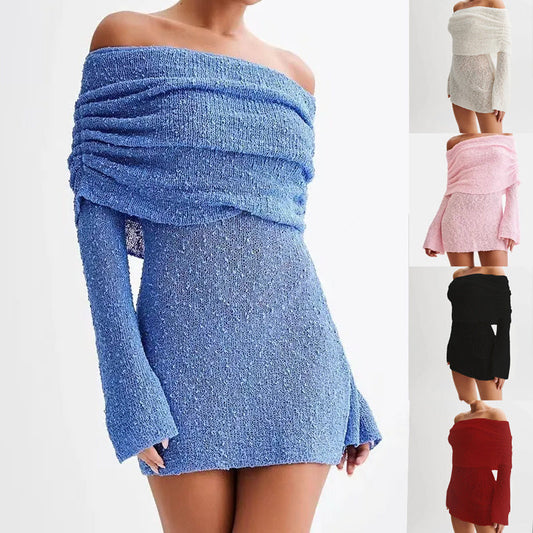 25 Edition โ Off-Shoulder Knit Bodycon Dress