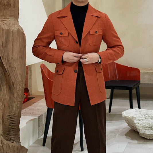 CinchForme™ – Retro Waist-Cinched Casual Suit Jacket