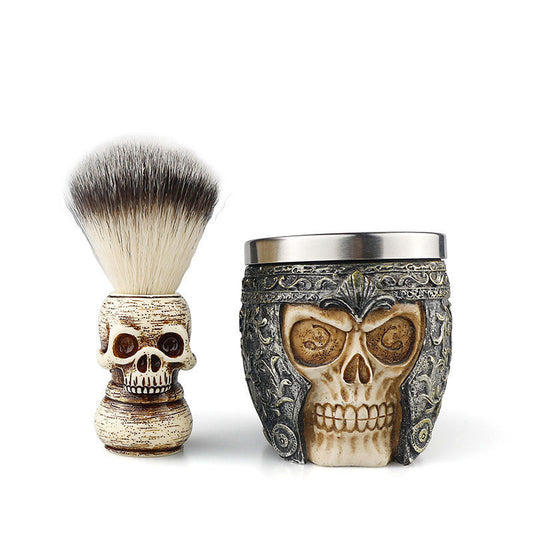 Premium Badger Hair Shaving Brush with Stainless Steel Bowl – Soft,