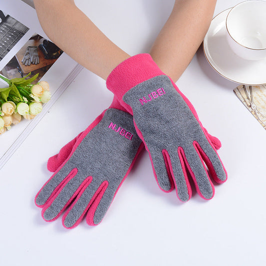 Cozy Winter Riding Gloves Thick Fleece Fashion