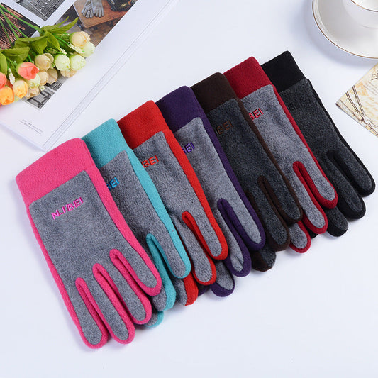 Cozy Winter Riding Gloves Thick Fleece Fashion
