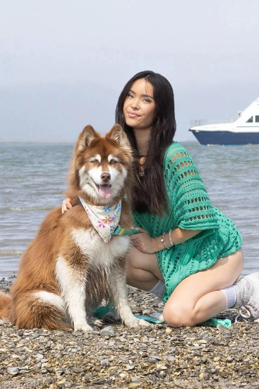 Aqua Hollow Knitted Beach Wear Swim Cover Up