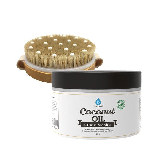 Hair Care and Massage Bundle: Bath Brush and Rubber Massager with