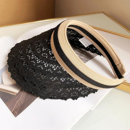 2025 New women summer sun visor wide-brimmed beach hat