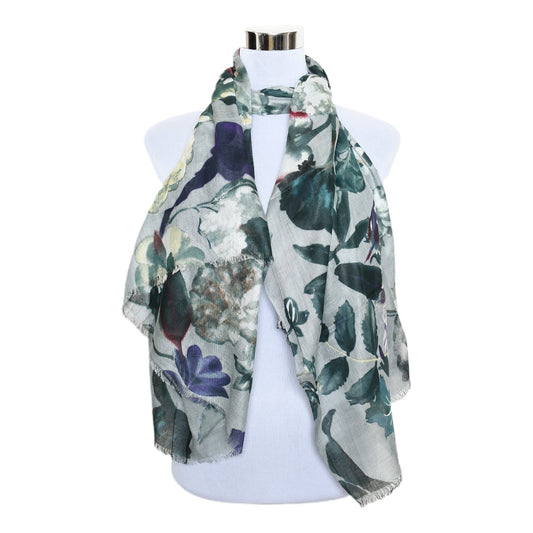 Premium Soft Quality Modal Scarf Floral Print Lightweight Wraps MMD421