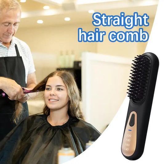 Heating Smoothing Brush Styling Straightening Smoothing Comb Hair