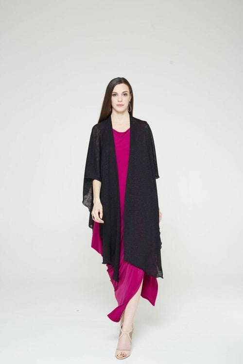 Shawl Textured Mesh Knit