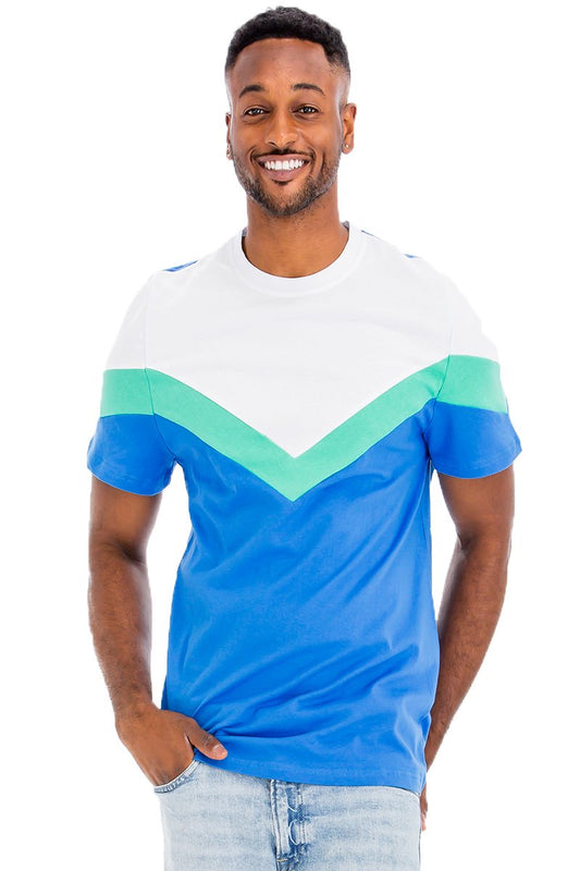 CHEVRON COLORBLOCK TSHIRT