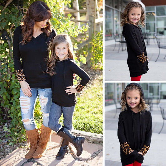 Women Girls Mom Girl Matching Hoodies Kids Sports | Teal Leto