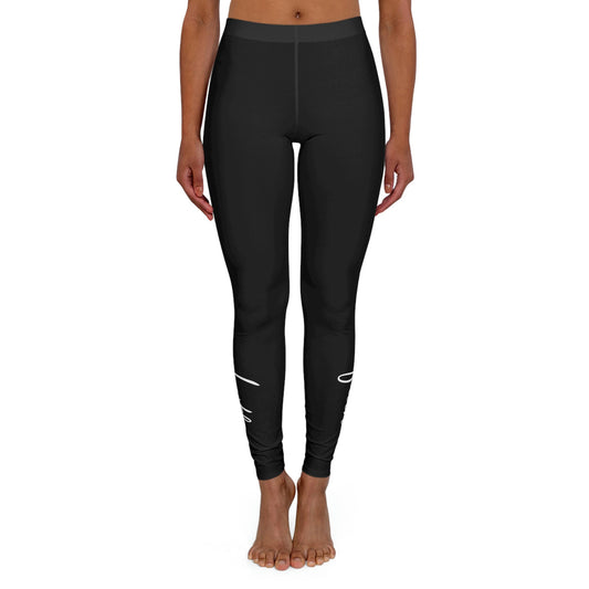 Womens Black Fitness Leggings - Faith Christian Inspiration | Grey Coco