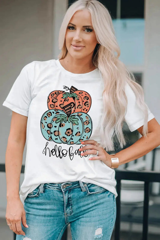 Pumpkin Graphic Short Sleeve T-Shirt – Cute Fall Outfit | Crimson Medea