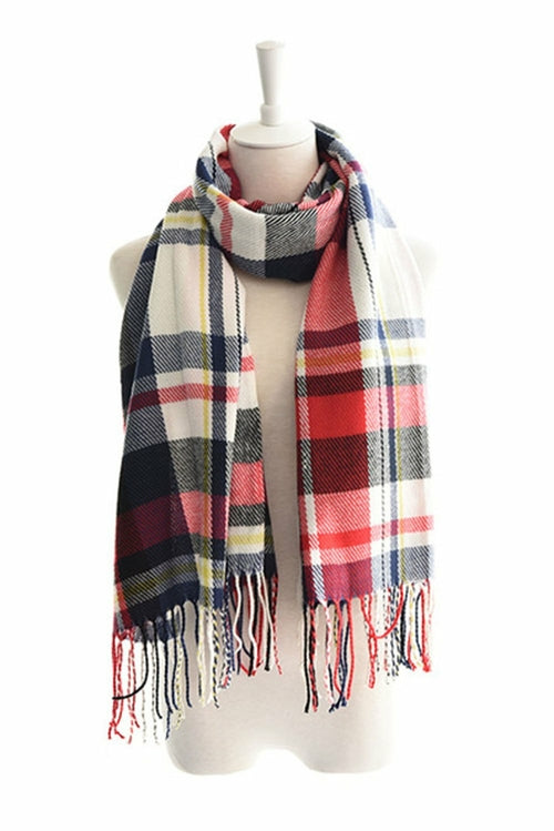 Shawl Plaid Tassel Comfortable Scarf
