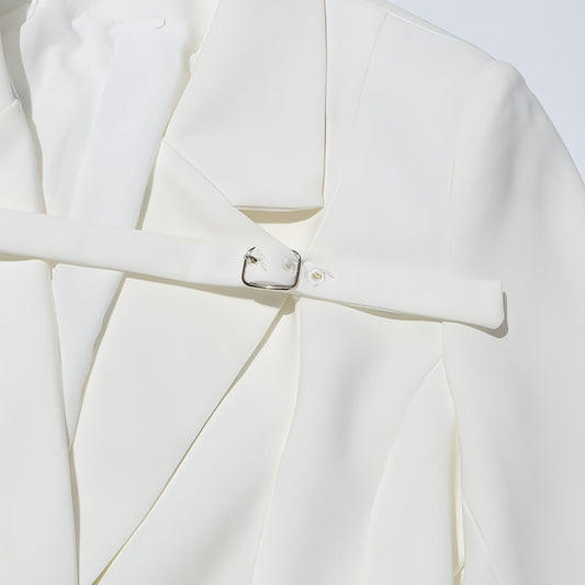 Fashion Slim Fit Patchwork Suit Jacket For Women