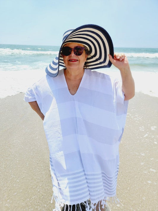 Beach cover up, Beach Dress - Gray