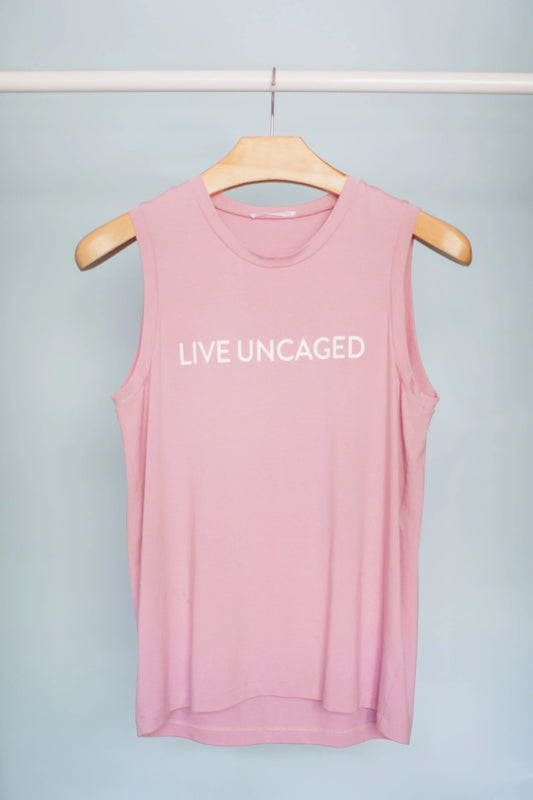 LIVE UNCAGED Tank | Women’s Soft Everyday Tank Top | Salmon Bella