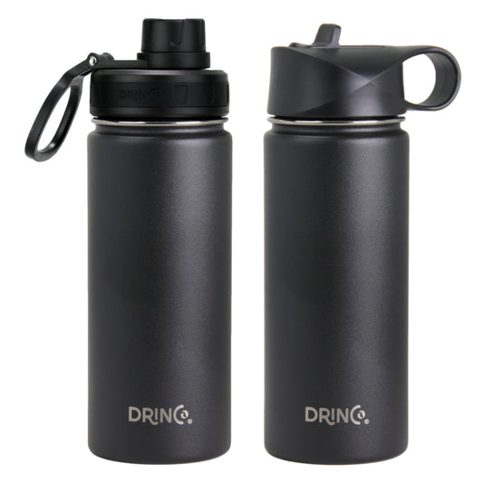 DRINCOยฎ 18oz Stainless Steel Sport Water Bottle - Black