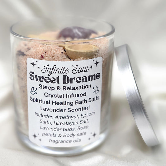 Sweet Dreams: Sleep and Relaxation Crystal Infused Bath Salts -
