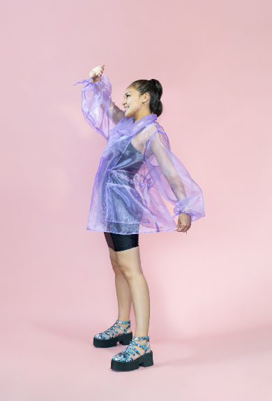 Olivia Organza Cover Up in Lavender