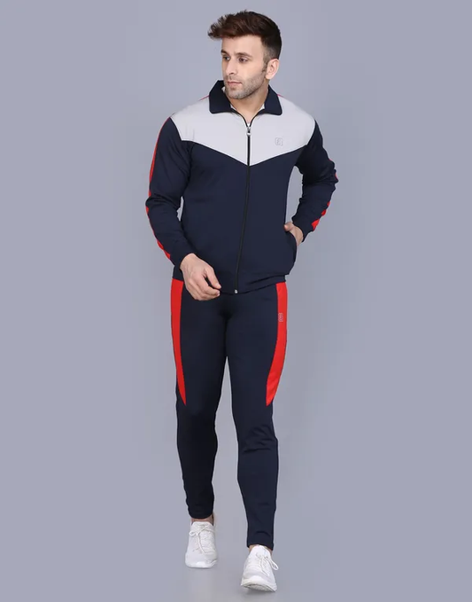 Dark Blue Polyester Track suit for Men(Color-DARK BLUE)(Size-XXL)