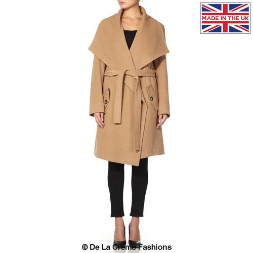 Wool Blend Large Lapel Duster Coat | Rose Eleusis