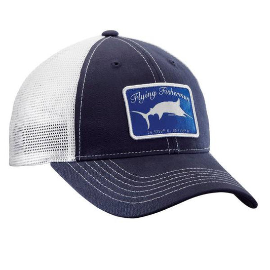 Marlin Trucker Hat Navy With White