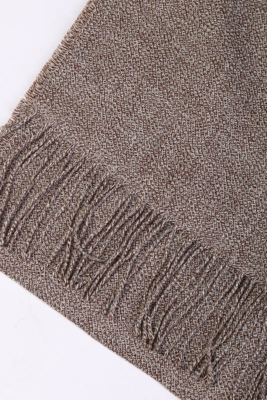 Alpaca wool brown scarf