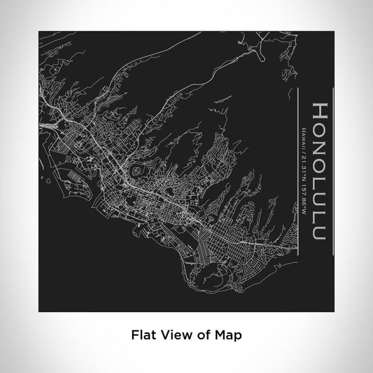 Honolulu - Hawaii Map Tumbler in Matte Black