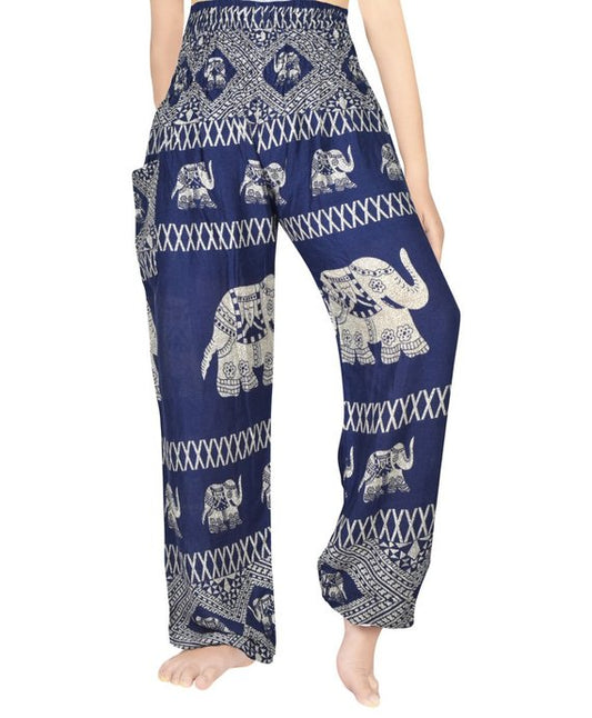 Blue ELEPHANT Pants Women Boho Pants Hippie Pants Yogaย |ย Tan Smokey
