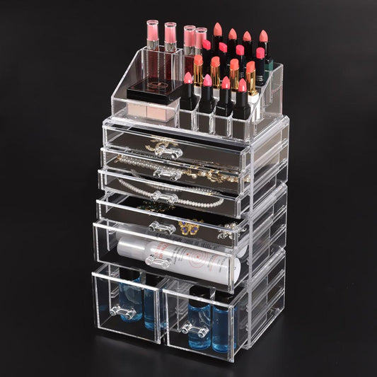 Cosmetic 7 Drawer Makeup Organizer Storage Jewellery Holder Box