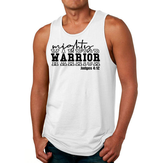 Mens Fitness Tank Top Graphic T-shirt Mighty Warrior Black