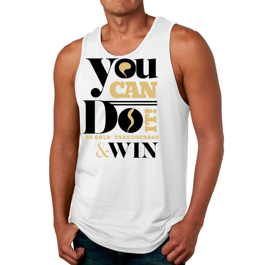 Mens Fitness Tank Top Graphic T-shirt you can do it be Bold Take